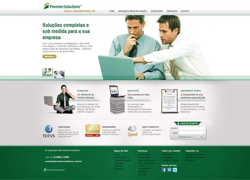 Website premier contabilidade